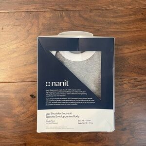 NWT Nanit Lap Shoulder Bodysuit Size NB